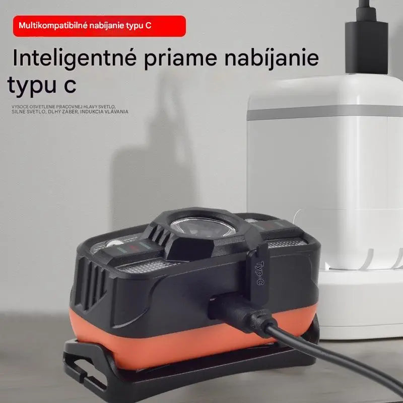 🌟💡Inteligentné USB nabíjacie LED indukčné svetlomety