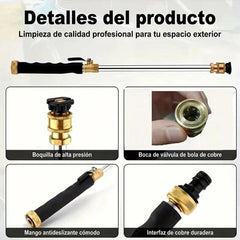 🚿🚗 Pistola de Agua de Alta Presión con 2 Boquillas Intercambiables – Potencia Profesional para una Limpieza Impecable ✨