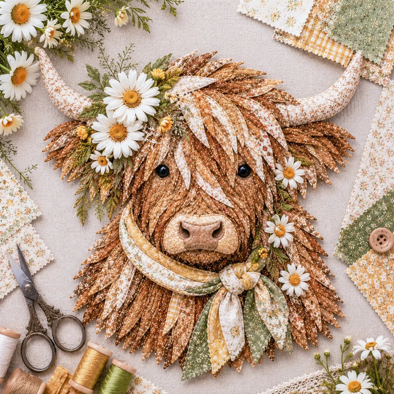 🐮💐Kit de tela 3D para armar | ✂️💕El set incluye todas las piezas