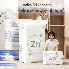 🧳【5-dielna sada】💨 Veľké, stlačiteľné vákuové úložné vrecko: nevyžaduje pumpičku, je nepriepustné a ideálne na úsporu miesta v kufri a doma ✈️