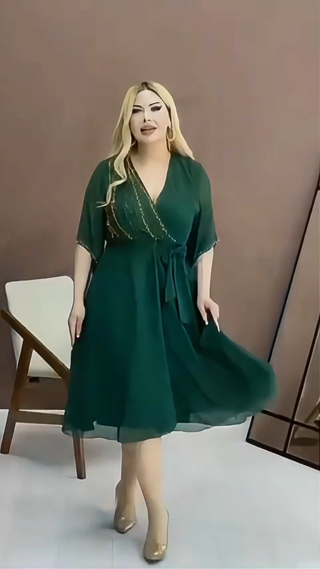 💥👗【S-5XL】Nuevo vestido de moda, diseño clásico, elegante y sencillo.