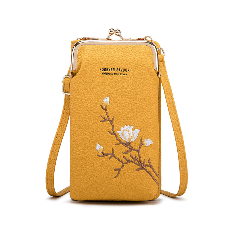 👜 Cartera cruzada para mujer en piel de vacuno con bordado y correa para el hombro 2026🎁