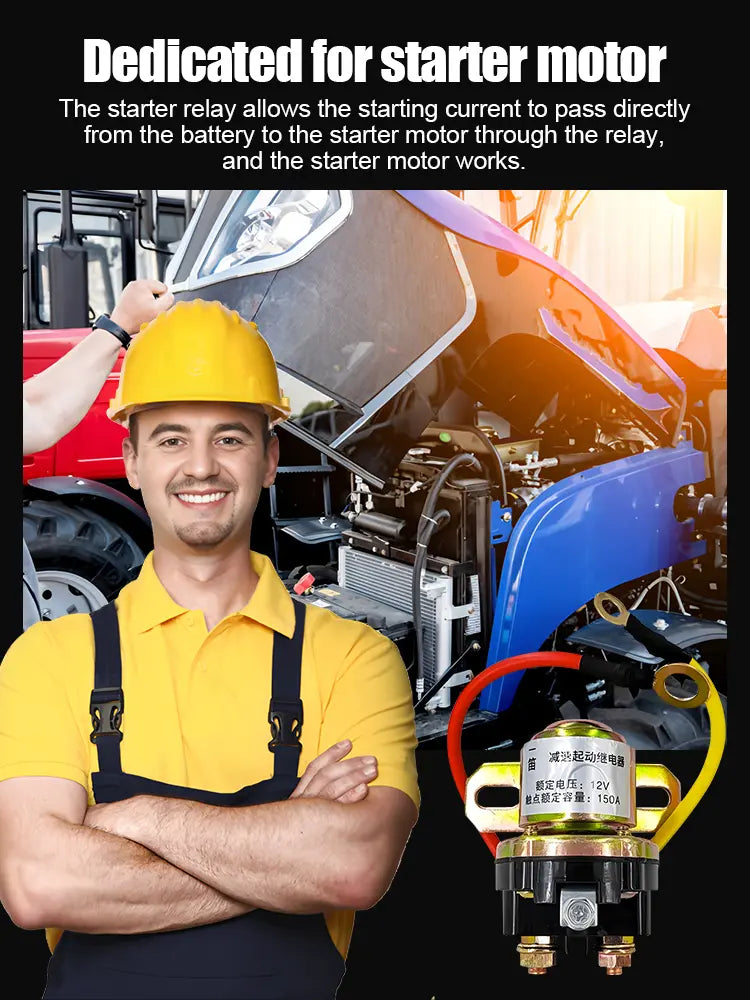 【Compra 1, llévate 1 gratis】🚚Relé de arranque de motor de 12 V/24 V, adecuado para automóviles, vehículos agrícolas, etc.
