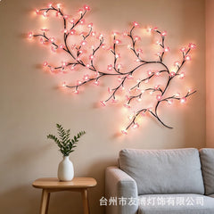 ✨ Luces LED flexibles con forma de enredaderas y flores: decora tu hogar con un ambiente mágico y cálido 🦋💡