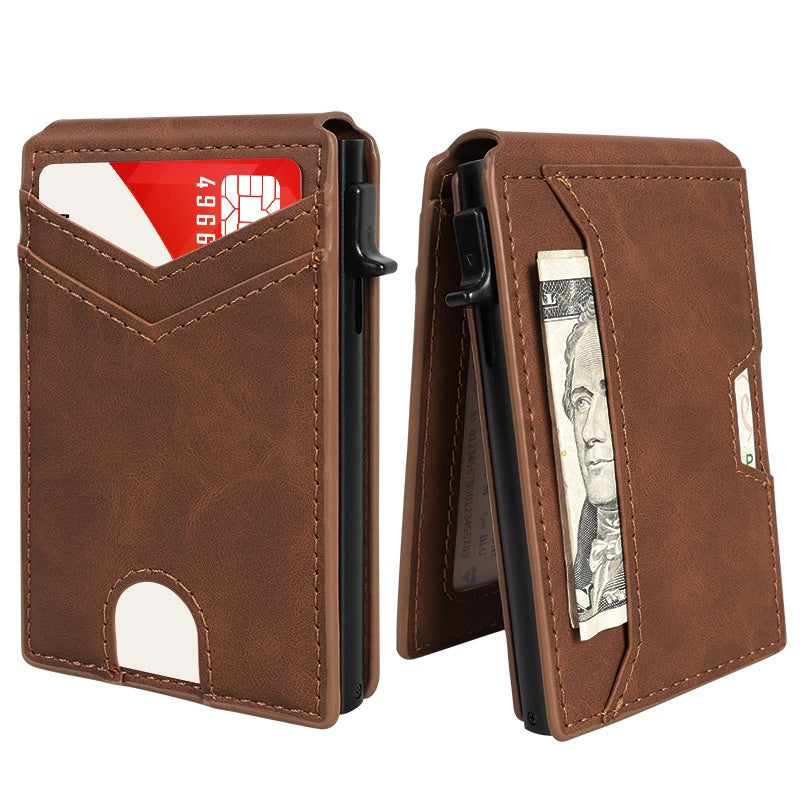 🔒 Cartera Inteligente Pop-Up con RFID – Acceso Rápido y Estilo Premium