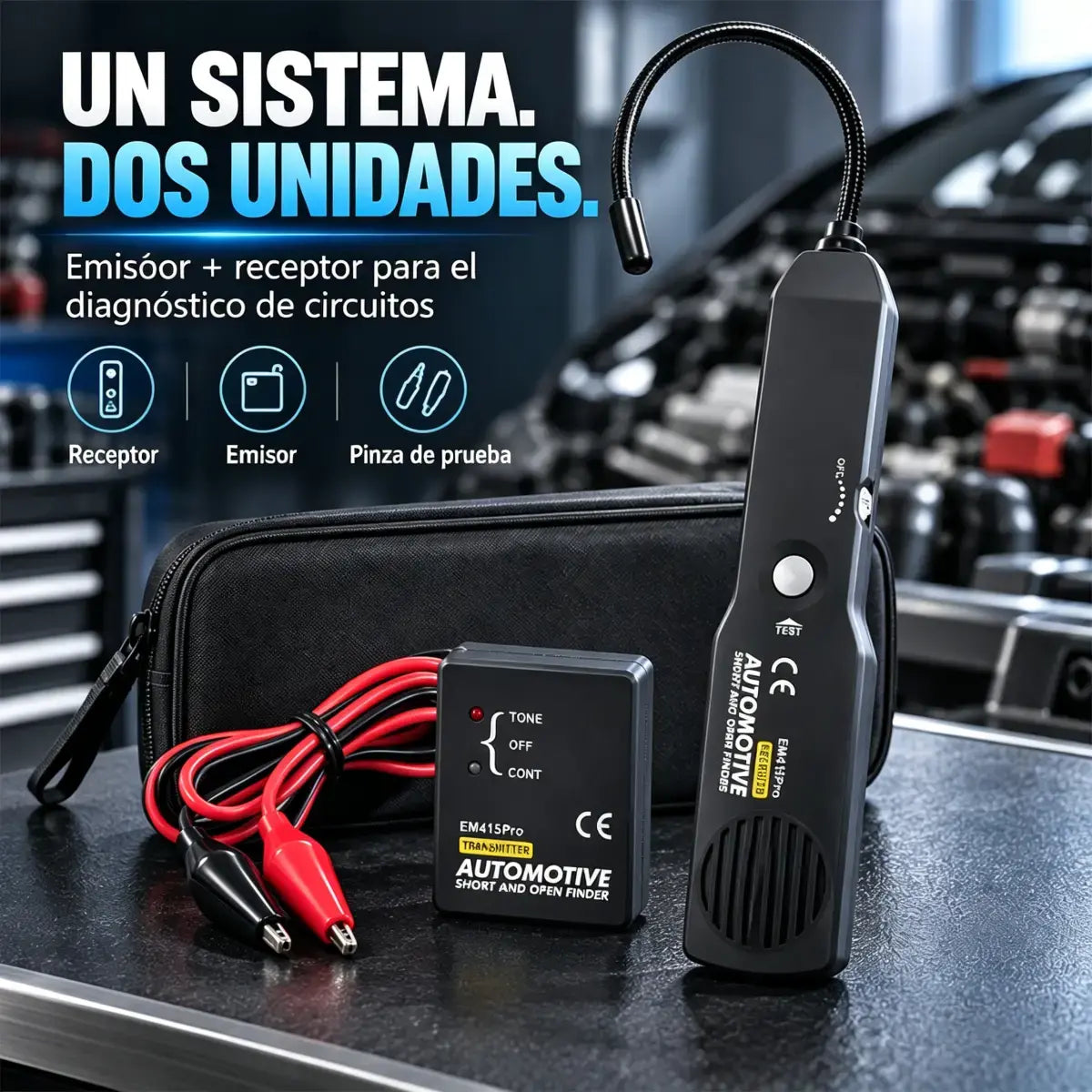 🔍⚡ Probador de Circuitos Automotrices 6-42V | Detector de Circuitos Abiertos y Cortocircuitos | Rastreador de Cables con Sonda Flexible 🚗