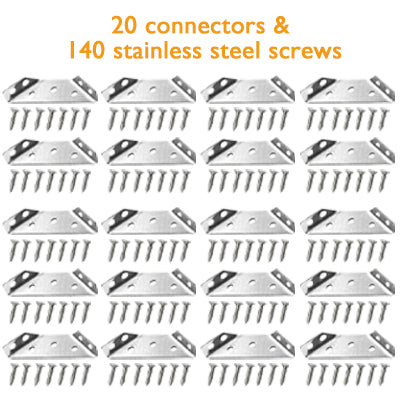 🪑【20 unidades】🛠️Conector de esquina universal para muebles de acero inoxidable