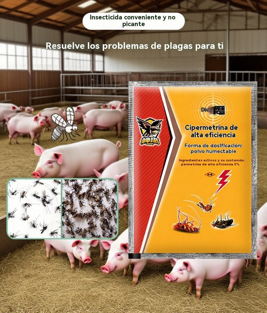 🔥【Compra 5 y llévate 5 gratis: 10 artículos por solo 28 euros】🐂🦟 Polvo soluble para granjas ganaderas para matar mosquitos y moscas