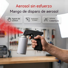 🔥【2 piezas 27 euros】Pistola pulverizadora de mano, Mango auxiliar para pulverizar pintura, Pistola pulverizadora de mano con manivela para paredes de coche, Pulverizador autocebante
