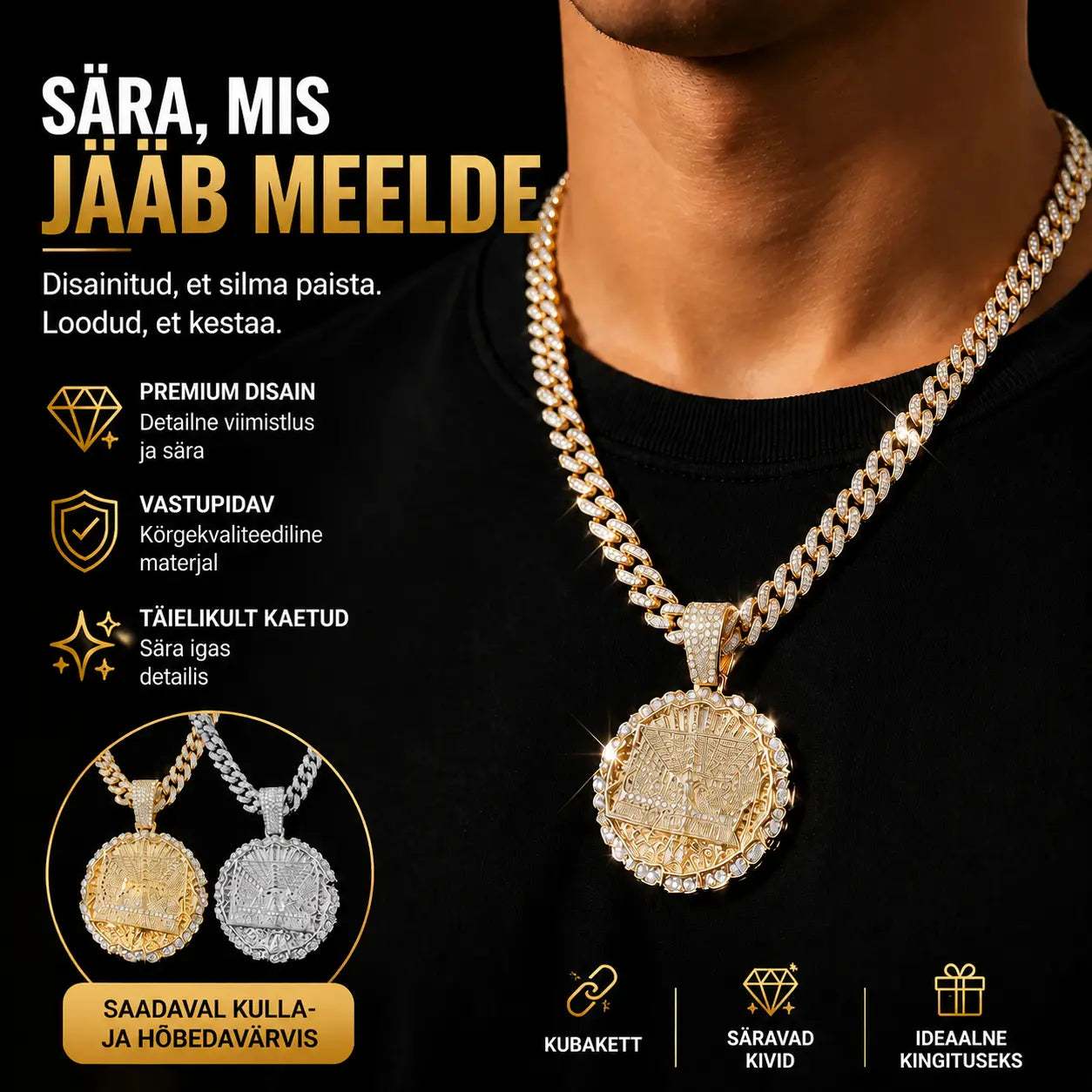 📢📢 50% allahindlust! ✨ Sädelev Kuuba keti ripats | Tõsta oma stiili koheselt kõrgemale 💎