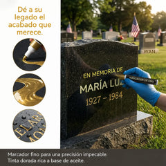 【Compra uno y llévate otro gratis】🖍️Bolígrafo impermeable y resistente a la decoloración para reparar y repintar inscripciones en losas de piedra.
