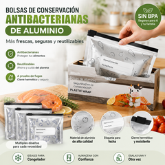 🔥🔥【30 PCS】🔥🔥Bolsas de papel de aluminio antibacterianas para conservar alimentos en el hogar, súper prácticas de usar, con un excelente efecto de conservación.