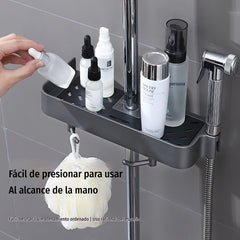 🔥Soporte de almacenamiento para barra de ducha de baño