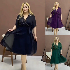💥👗【S-5XL】Nuevo vestido de moda, diseño clásico, elegante y sencillo.