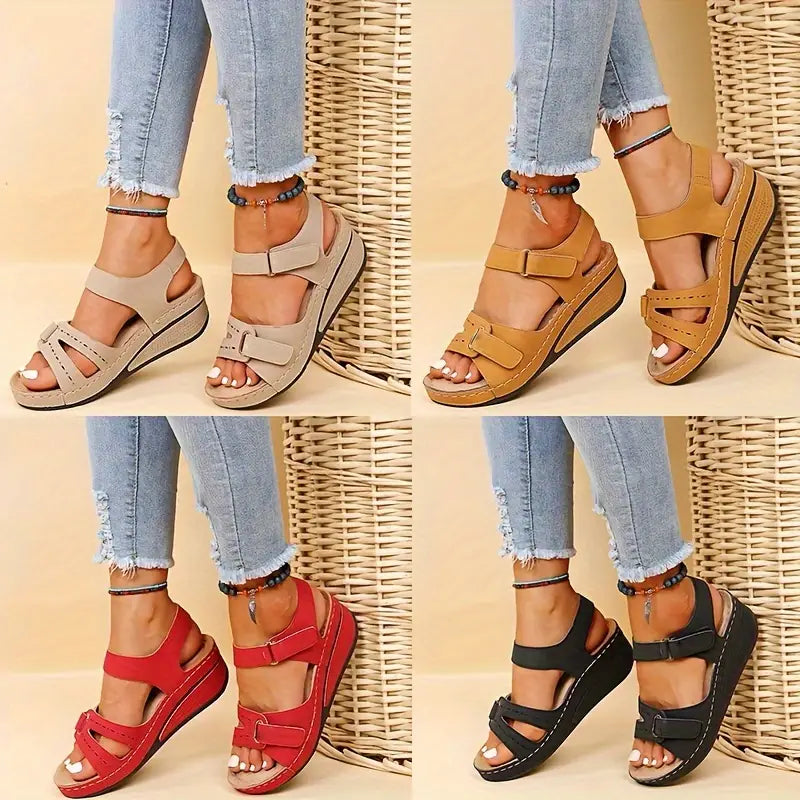 😍😍【35-43】Sandalias de cuña informales de verano con suela gruesa