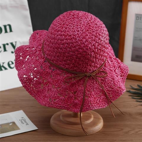 🎀🎀 50% DE DESCUENTO 👒 | Sombrero de paja con lazo retro – Plegable y transpirable para el verano