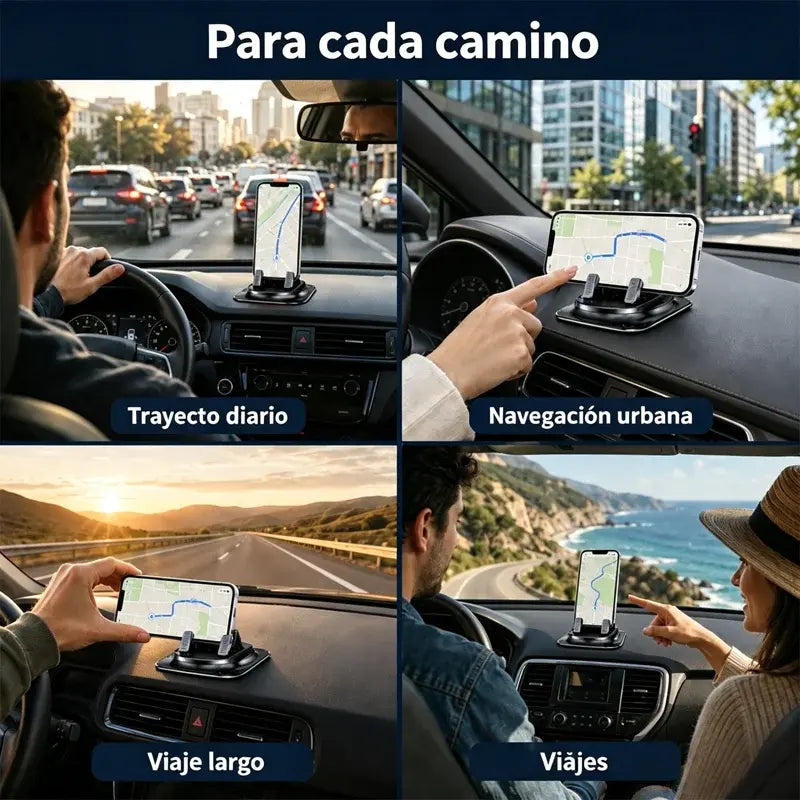 🚗📱 Soporte Antideslizante para Móvil en el Salpicadero – Sin Pegamento, Sin Marcas, Fijación Segura 🛡️