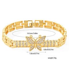 Pulsera de circonita dorada
