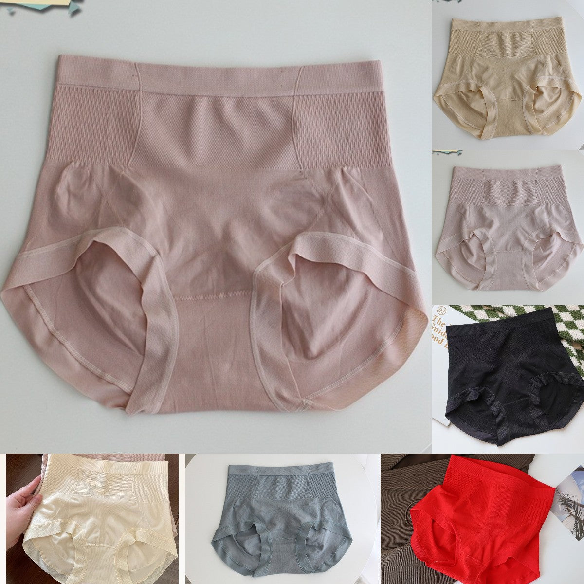 🔥【Juego de 7 piezas】🔥【40-90 kg】Ropa interior adelgazante de cintura alta sin costuras para mujer