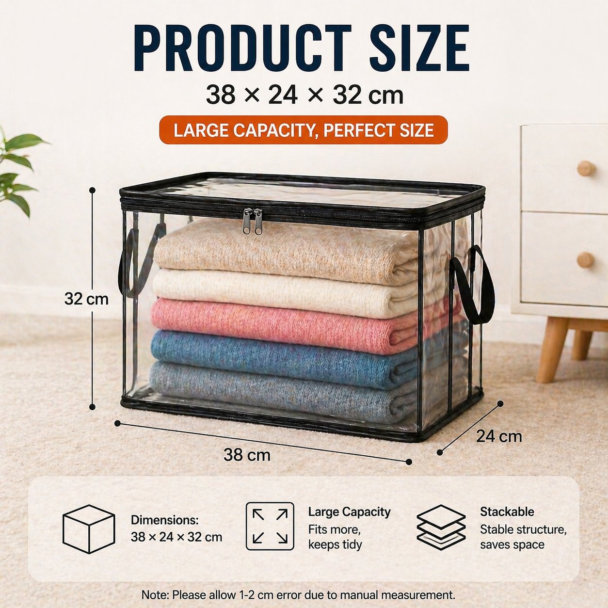 3 piezas 25€🔥Oferta por tiempo limitado: 49% de descuento 📦Bolsa de almacenamiento de plástico transparente, grande, resistente y gruesa para ropa, mudanzas y almacenamiento