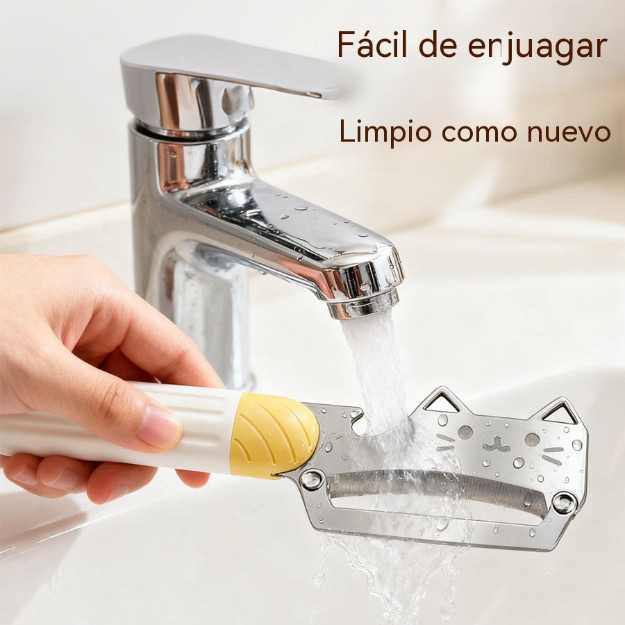 🎉【Compra uno y llévate otro gratis】🐱Pelador multifuncional de frutas y verduras con forma de gato