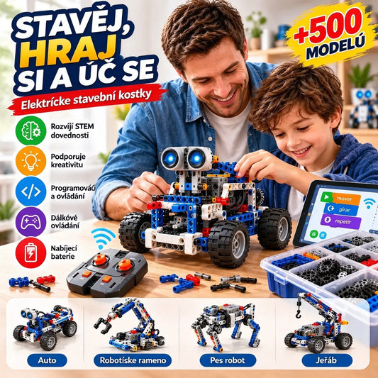 【Poslední den: 50% sleva】🤖🧩【312 dílů】Stavebnicová sada programovatelného robota, kompatibilní s LEGO