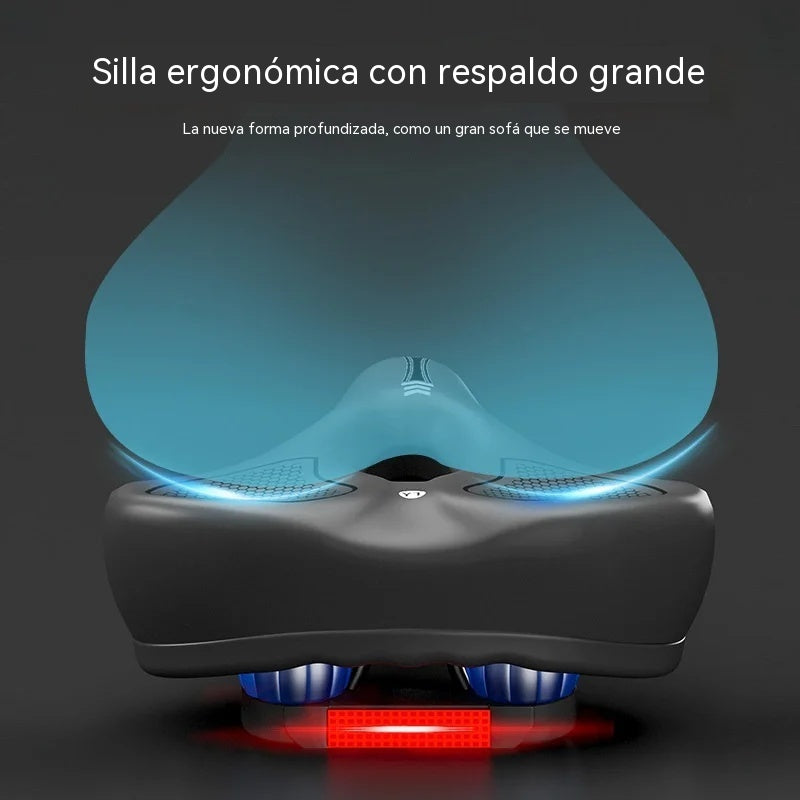 🚲Sillín de bicicleta de silicona engrosada: relleno de espuma de alta densidad 🧽, alivia el dolor 💆‍♂️, proporciona absorción de impactos 🔨, adecuado para bicicletas de montaña 🚵‍♂️ y bicicletas de carretera 🚴‍♀️
