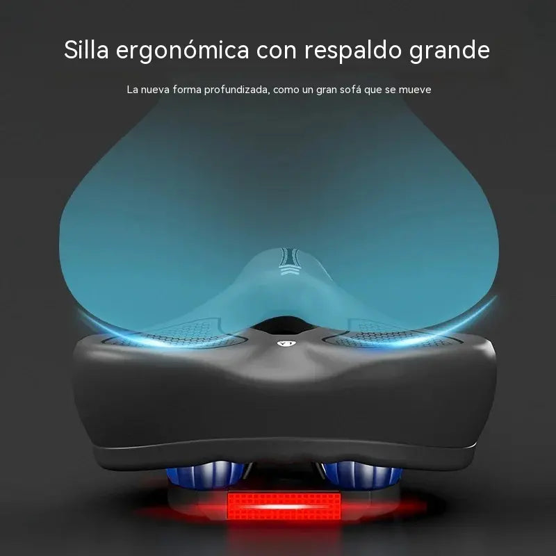 🚲Sillín de bicicleta de silicona engrosada: relleno de espuma de alta densidad 🧽, alivia el dolor 💆‍♂️, proporciona absorción de impactos 🔨, adecuado para bicicletas de montaña 🚵‍♂️ y bicicletas de carretera 🚴‍♀️