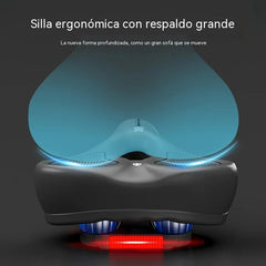 🚲Sillín de bicicleta de silicona engrosada: relleno de espuma de alta densidad 🧽, alivia el dolor 💆‍♂️, proporciona absorción de impactos 🔨, adecuado para bicicletas de montaña 🚵‍♂️ y bicicletas de carretera 🚴‍♀️