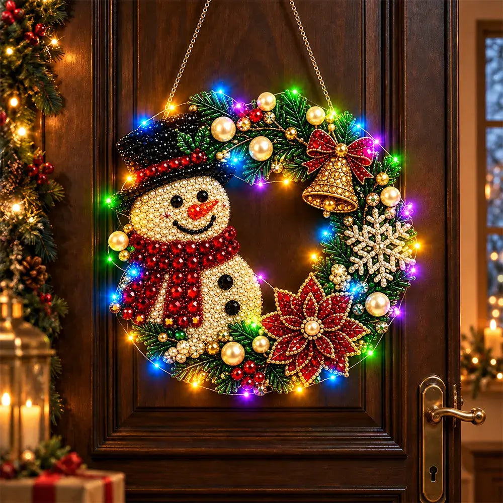 🎄✨ Kit DIY de Atrapaluz Navideño con Perlas y Diamantes | Adorno Colgante con Luces LED | Manualidades Creativas para Navidad 💎