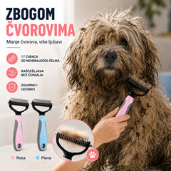 🐶【Kupite 1, dobijte 1 gratis, 2 komada】Dvostrana četka za njegu kućnih ljubimaca i uklanjanje dlaka