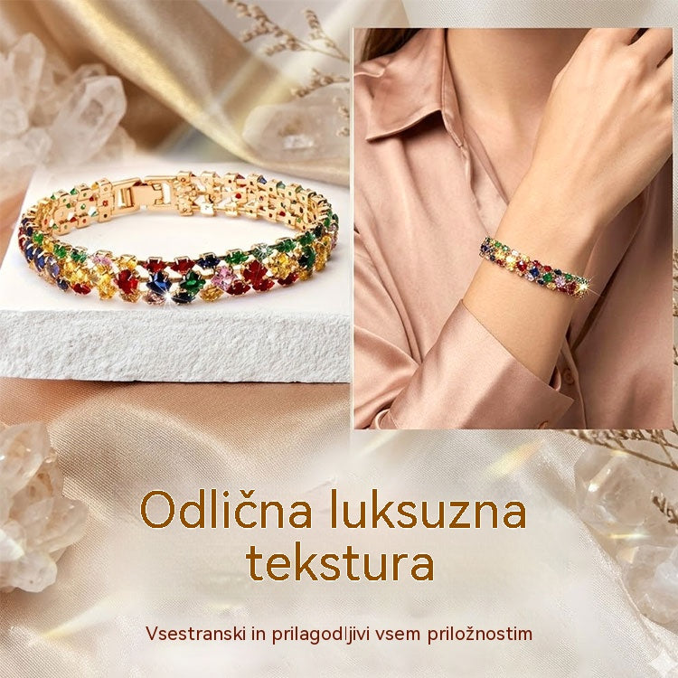 ✨Zapestnica iz kubičnih cirkonov v barvi boemskega sloga