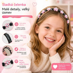 👑【5 kusov】Paličky, sponky a zapletené stuhy pre dievčatá