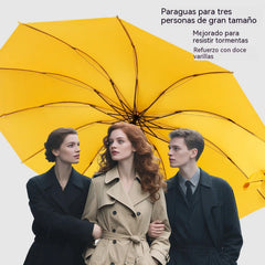 ☔ Paraguas Plegable de 12 Varillas – Resistente al Viento, Impermeable y Ligero para Lluvia y Sol 🌞