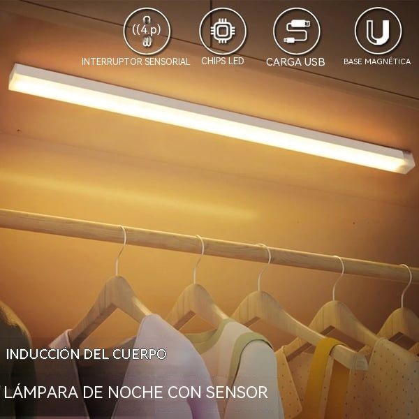 Compra 1 y recibe 1 gratis ✨ 2 piezas 26 €💡 Luz LED Magnética Inteligente con Sensor de Movimiento – ¡Iluminación Automática para Cada Rincón!