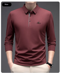 🎁【Oferta por tiempo limitado】🔥【M-4XL】Polo de manga larga sin costuras para hombre
