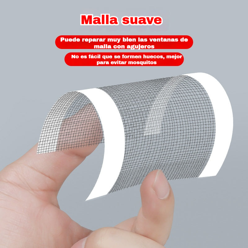 【12cm*10m】Reparación de agujeros en mosquiteras con cinta adhesiva, reparación de malla de acero inoxidable.