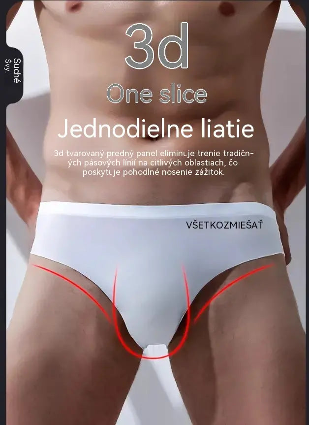 【Balenie 5 kusov】 【M-2XL】Nové pánske bezšvové nohavičky s nízkym pásom z ľadového hodvábu - 【50-90 kg】
