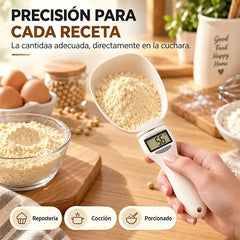 🍴⚖️ Cuchara Dosificadora Electrónica de Precisión – Báscula Digital con Pantalla LCD, Desmontable y con Escala para Leche y Alimentos 🥄