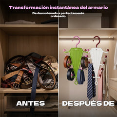 🔥🔥【Paquete de 6 piezas】👔👚Estantería multifuncional con ganchos en forma de V y dos lados.