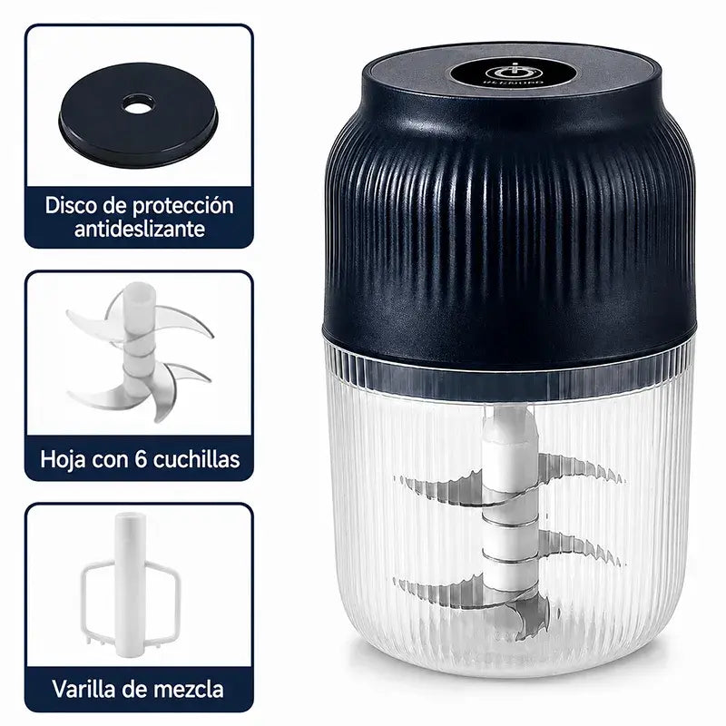 ✨⚡ Mini Picadora Eléctrica Multifuncional Inalámbrica | Pica ajo fácilmente, tritura carne rápido, ideal para cocinar y preparar papillas para bebés 🥣🍖🧄