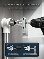 🔧Extractor de roscas de tubería rota para taladro – Herramienta universal para extraer niples de tubería rota (1/2", 3/4" y 1")