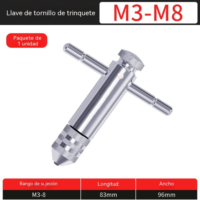 🔧Llave de trinquete ajustable para machos de roscar, herramienta de roscado extendida