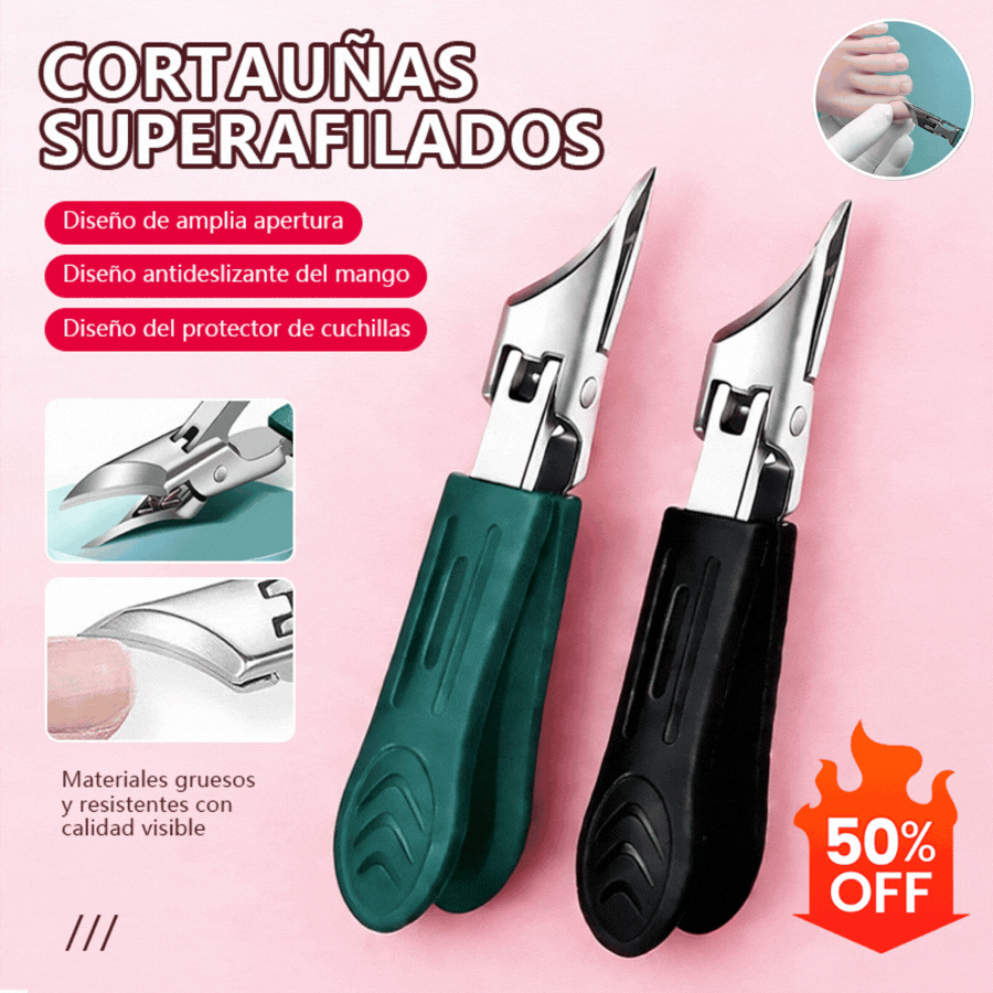 🔥2 juegos por 28 euros🔥 Cortaúñas antisalpicaduras con borde inclinado de 25° (juego de 4 piezas)