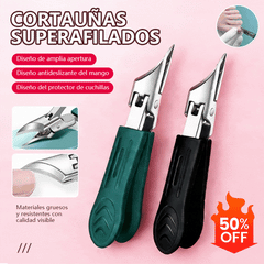 🔥2 juegos por 28 euros🔥 Cortaúñas antisalpicaduras con borde inclinado de 25° (juego de 4 piezas)