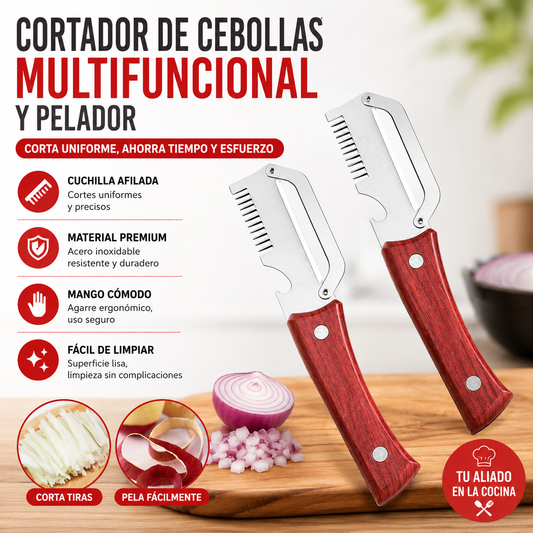 ✅Compra 1 y llévate 1 gratis (2 artículos) 🧅🔪 Pelador de cocina multifuncional 3 en 1: ¡Pela, corta y abre botellas! 🔥
