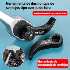 🔧【Cuadrado + dentado】Herramienta auxiliar de desmontaje de semiejes de alta dureza