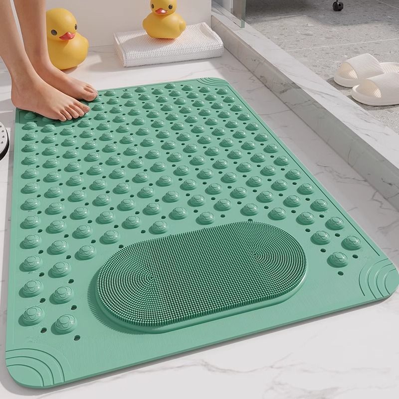 🔥🚿 【36.5*69cm】Alfombrilla de masaje antideslizante para baño con ventosa