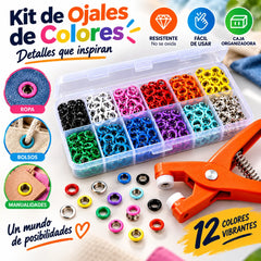 👕Alicates de instalación + 150 botones🧵 Pinza para Colocar Botones sin Coser + 150 Botones Incluidos – ¡Repara tu Ropa en Segundos! ✨
