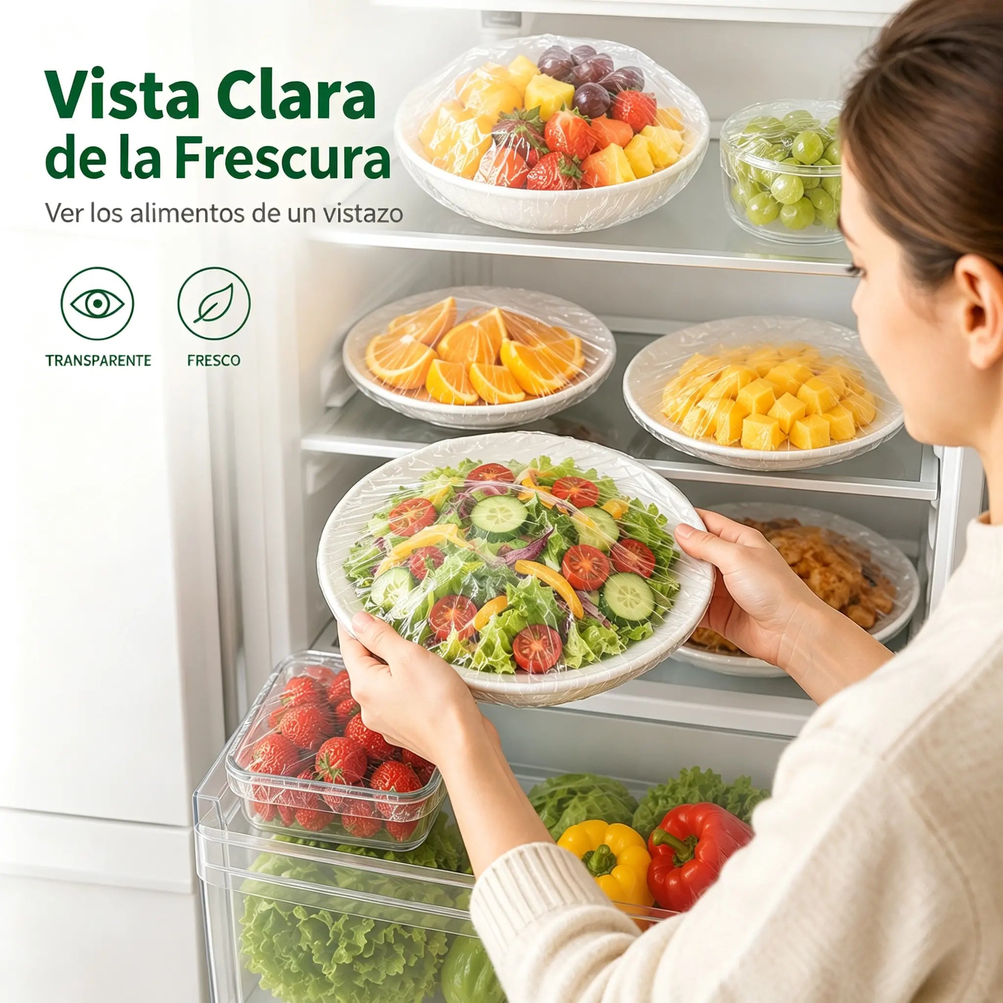 【500 piezas】🍲🔒 Fundas Elásticas Desechables para Alimentos – Ajuste Universal, Protección Contra el Polvo y Frescura Duradera 🌟